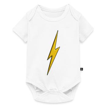 Eclair Jaune 3d - Body à manches courtes Premium Bébé - blanc - Devant