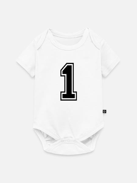Nummer 1 - Baby Premium Kurzarmbody - Weiß