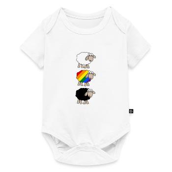 Regenbogen Schaf - Baby Premium Kurzarmbody - Weiß - Vorne
