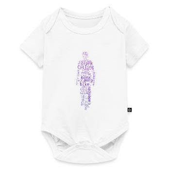 Vélo Cycliste VTT Vélo VTT Cyclisme - Body à manches courtes Premium Bébé - blanc - Devant