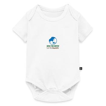 Rettet den Planeten. Hier gibt es Schokolade! - Baby Premium Kurzarmbody - Weiß - Vorne