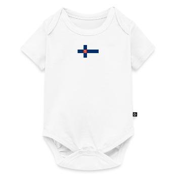 Drapeau de l'État de Finlande (petit) - Body à manches courtes Premium Bébé - blanc - Devant