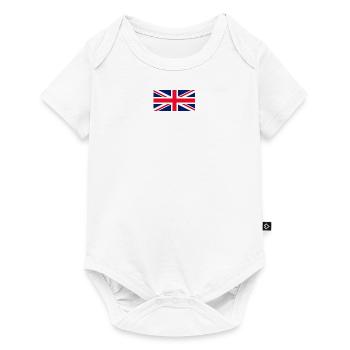 Drapeau du Royaume-Uni (petit) - Body à manches courtes Premium Bébé - blanc - Devant
