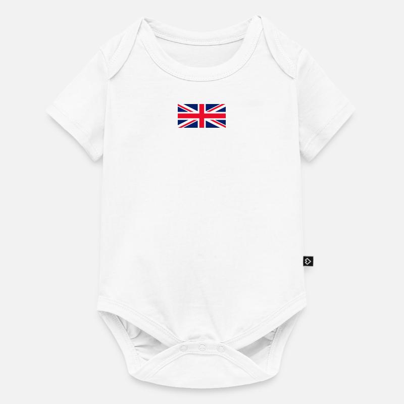 Drapeau du Royaume-Uni (petit) - Body à manches courtes Premium Bébé - blanc