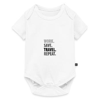 work save travel repeat - Baby Premium short-sleeve bodysuit - white - Front