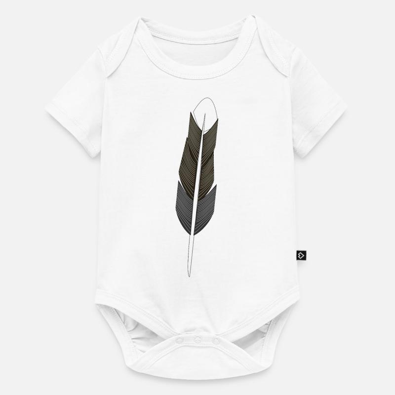 Feder - Hoffnung - Feather - Baby Premium Kurzarmbody - Weiß