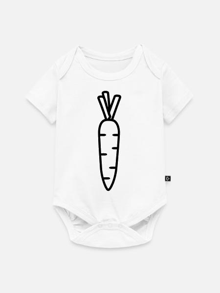 Karotte - Baby Premium Kurzarmbody - Weiß
