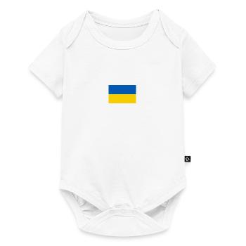 Drapeau de l’Ukraine - Body à manches courtes Premium Bébé - blanc - Devant