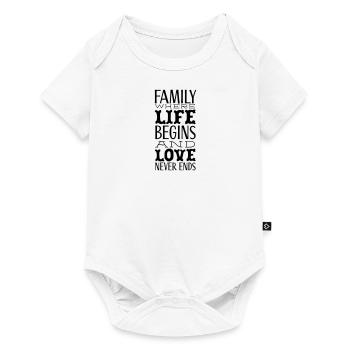 La famille, là où la vie commence et où l’amour ne finit jamais - Body à manches courtes Premium Bébé - blanc - Devant