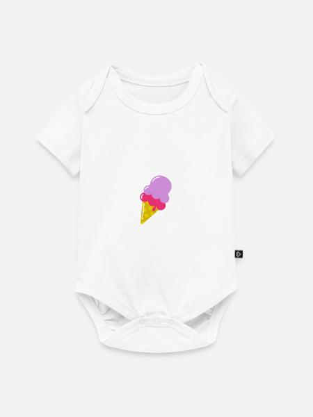 Sommer - Baby Premium Kurzarmbody - Weiß