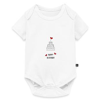 Birthday. HAPPY BIRTHDAY. Happy birthday. - Baby Premium short-sleeve bodysuit - white - Front