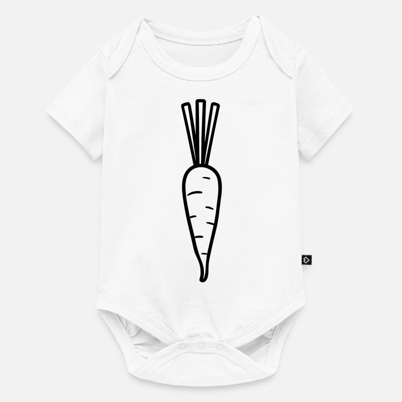 Karotte - Baby Premium Kurzarmbody - Weiß