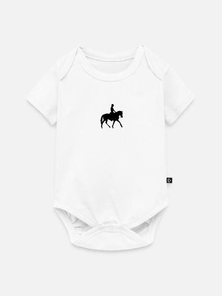 Pferde,Pferd,Reiten,Reiter,Pony,Cowboy,Trab,Galopp - Baby Premium Kurzarmbody - Weiß