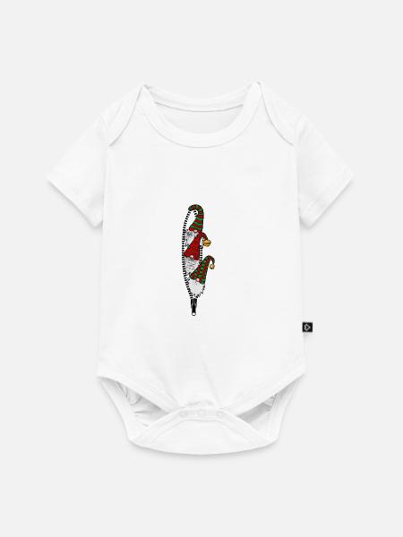 Trois Gnomes Vacances Noël - Body à manches courtes Premium Bébé - blanc