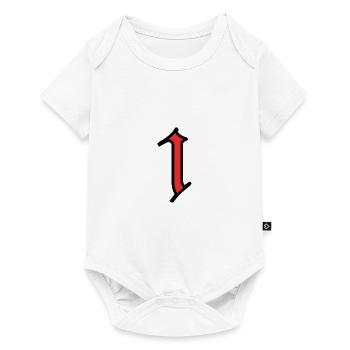 1. 1 Jahr. 1. JAHRESTAG. 1-JÄHRIGES JUBILÄUM - Baby Premium Kurzarmbody - Weiß - Vorne
