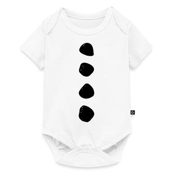 Costume de bonhomme de neige Pierres Carnaval Carnaval - Body à manches courtes Premium Bébé - blanc - Devant