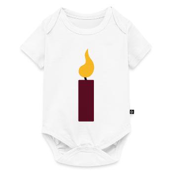 1st birthday - candle - Baby Premium short-sleeve bodysuit - white - Front