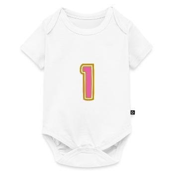 1. 1 JAHR. 1. JAHRESTAG. 1 JAHR GEBURTSTAG - Baby Premium Kurzarmbody - Weiß - Vorne