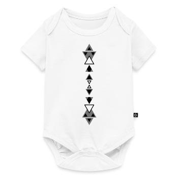 Triangles de tatouage tribal - Body à manches courtes Premium Bébé - blanc - Devant
