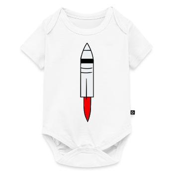 Vecteur de vol spatial spatial de fusée spatiale - Body à manches courtes Premium Bébé - blanc - Devant