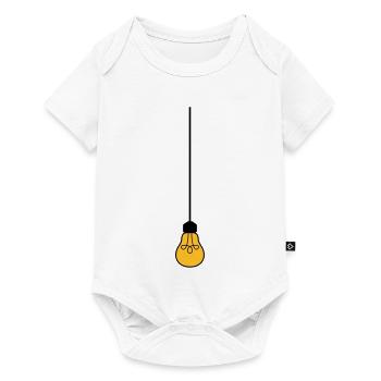ceiling top cable hang light bulb light electricity id - Baby Premium short-sleeve bodysuit - white - Front