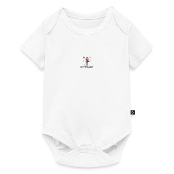 Fête des mères Tshirt Maman talent Braun - Body à manches courtes Premium Bébé - blanc - Devant