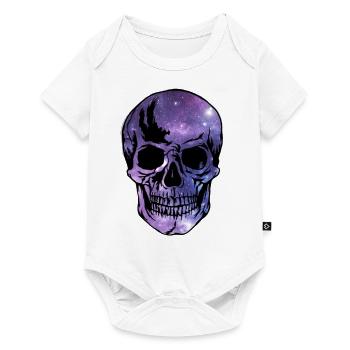 tete de mort - Body à manches courtes Premium Bébé - blanc - Devant