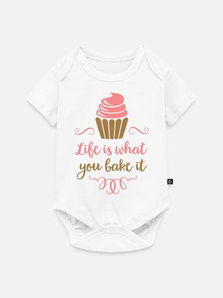 backen - Baby Premium Kurzarmbody - Weiß