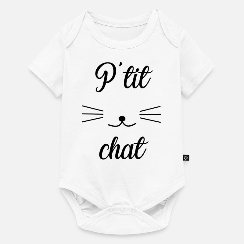 chat - Body à manches courtes Premium Bébé - blanc