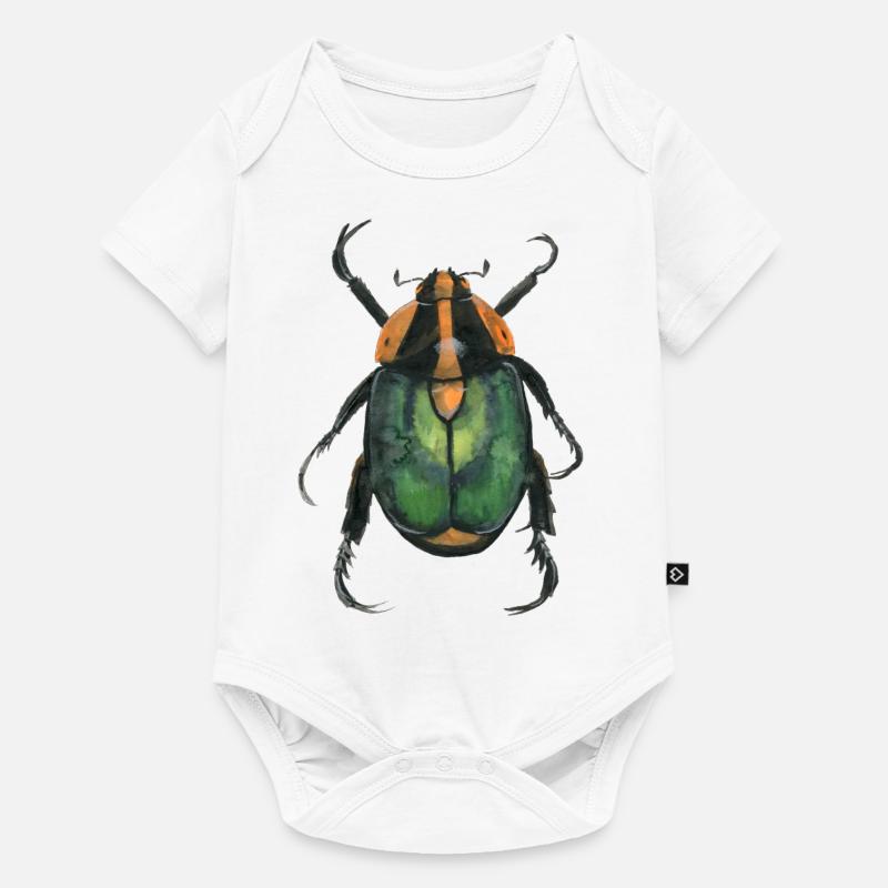 Kaefer2 - Baby Premium Kurzarmbody - Weiß