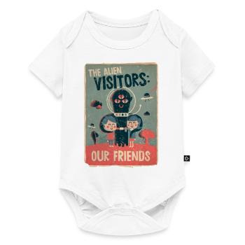 The alien visitors - Body à manches courtes Premium Bébé - blanc - Devant