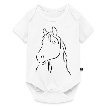 cheval - Body à manches courtes Premium Bébé - blanc - Devant