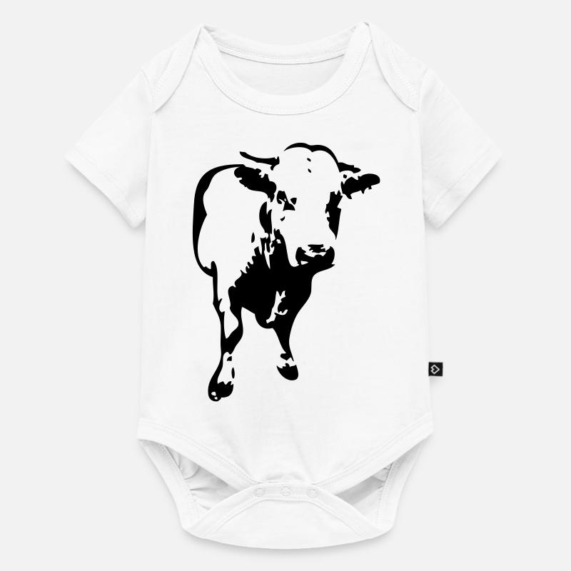 vache cow 31122 - Body à manches courtes Premium Bébé - blanc