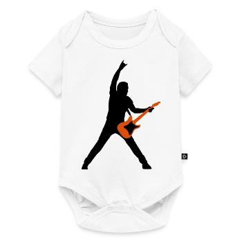 rock_gitarrist_2c - Baby Premium short-sleeve bodysuit - white - Front
