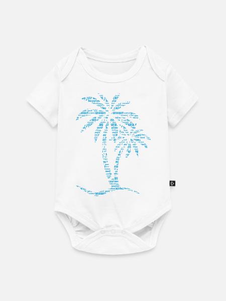 Palme OCEAN - Baby Premium Kurzarmbody - Weiß