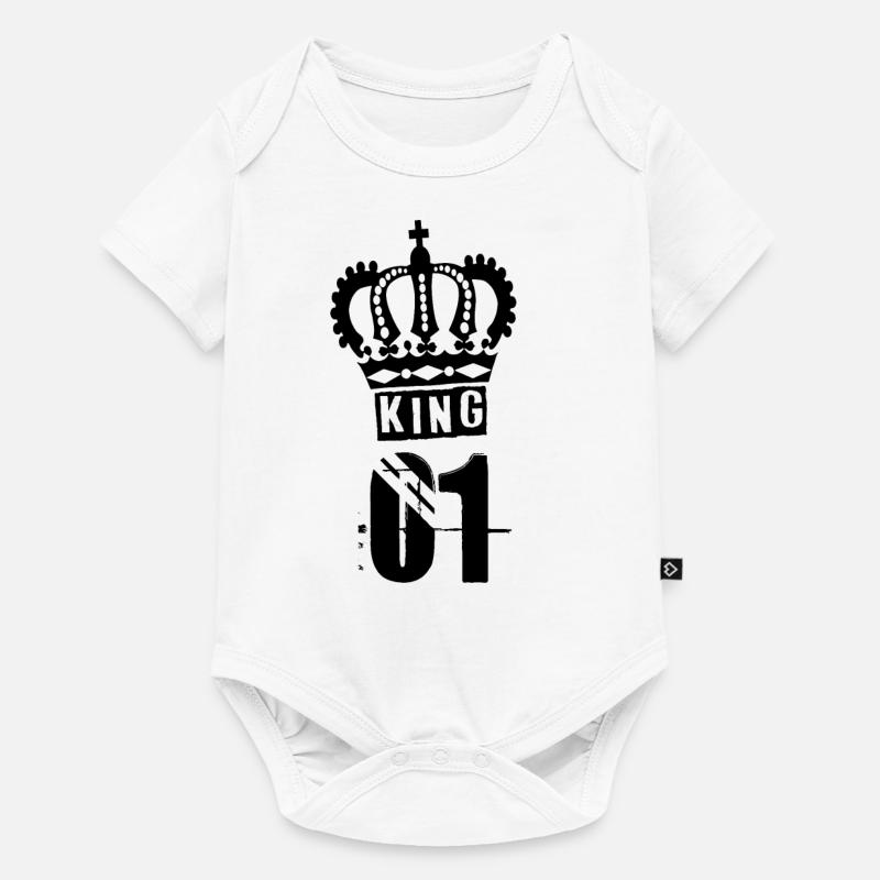 KING - Body à manches courtes Premium Bébé - blanc
