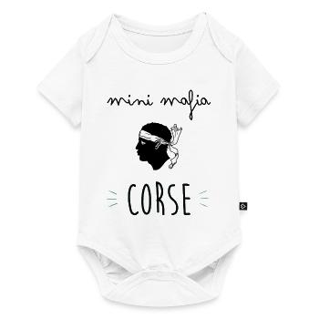 Minimafia Korsika - Baby Premium Kurzarmbody - Weiß - Vorne