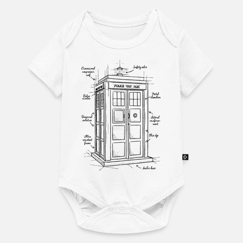 Time machine plan2 - Body à manches courtes Premium Bébé - blanc