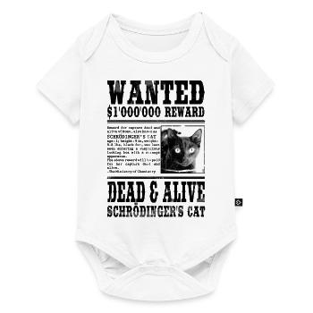schrödinger's cat wanted black - Baby Premium short-sleeve bodysuit - white - Front