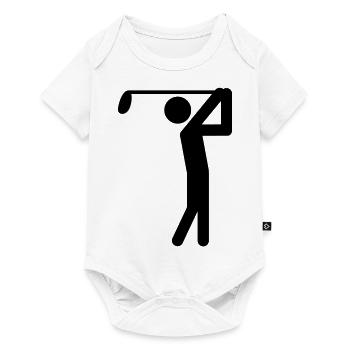 Golfer Symbol - Baby Premium Kurzarmbody - Weiß - Vorne