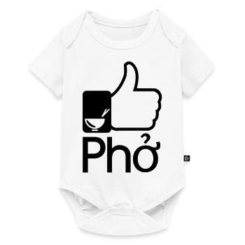 like pho - Body à manches courtes Premium Bébé - blanc - Devant