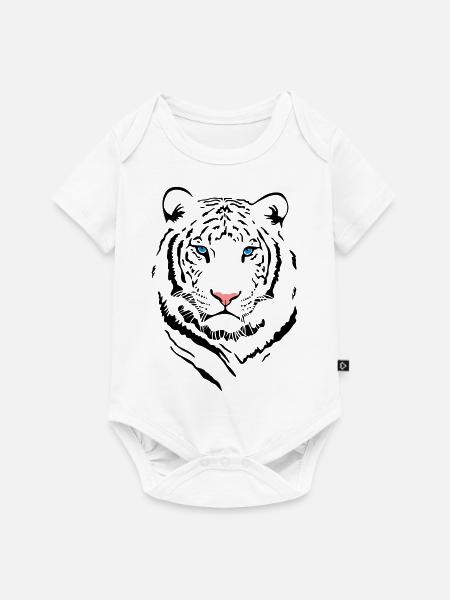White Tiger # 2 - Baby Premium Kurzarmbody - Weiß