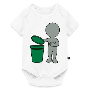 trashcan man 3c - Baby Premium short-sleeve bodysuit - white - Front