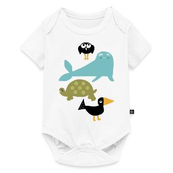 Animals for children - Baby Premium short-sleeve bodysuit - white - Front