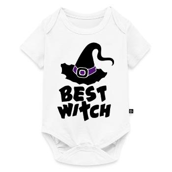 Best Witch, Hexe, Halloween, Zauberei, Magie, Fun - Baby Premium Kurzarmbody - Weiß - Vorne