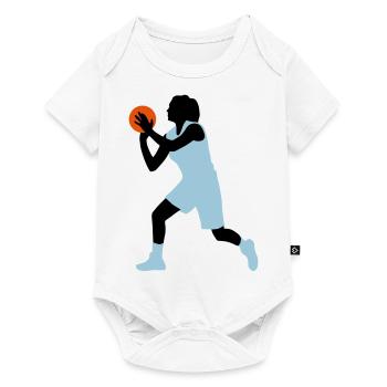 basketball_woman_112014_a_3c - Baby Premium Kurzarmbody - Weiß - Vorne