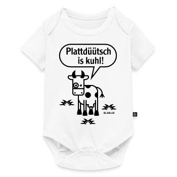 Plattdüütsch Is Kuhl! (Plattdeutsch) - Baby Premium Kurzarmbody - Weiß - Vorne
