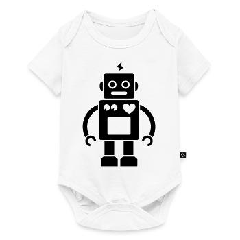 Roboter / Robot #2_1c - Baby Premium Kurzarmbody - Weiß - Vorne
