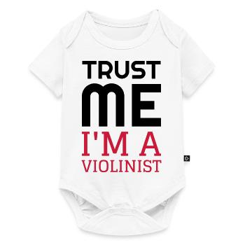 violon violoniste Musique Musicien Concert - Body à manches courtes Premium Bébé - blanc - Devant