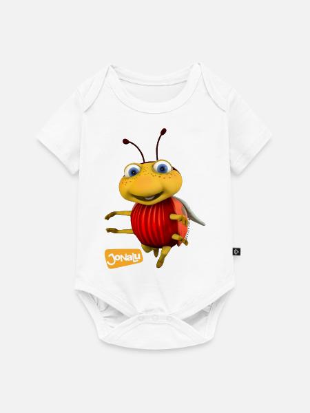 JoNaLu Marienkäfer Lu - Baby Premium Kurzarmbody - Weiß